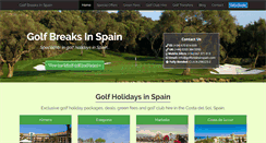 Desktop Screenshot of golfbreaksinspain.com